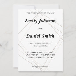 Huwelijksuitnodiging - samen met hun families kaart
