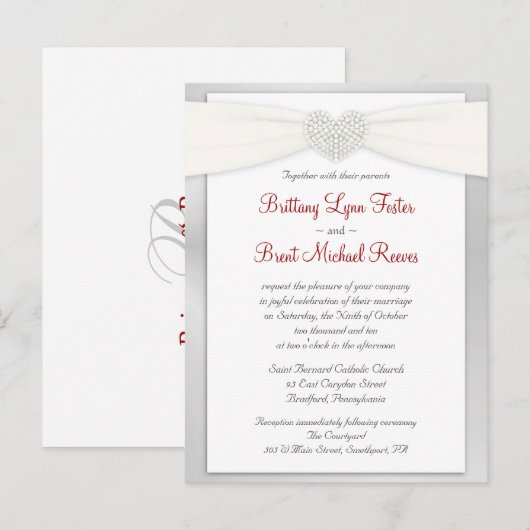 Huwelijksuitnodiging Sample Briefkaart (Voorkant / Achterkant)