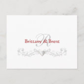 Huwelijksuitnodiging Sample Briefkaart (Achterkant)