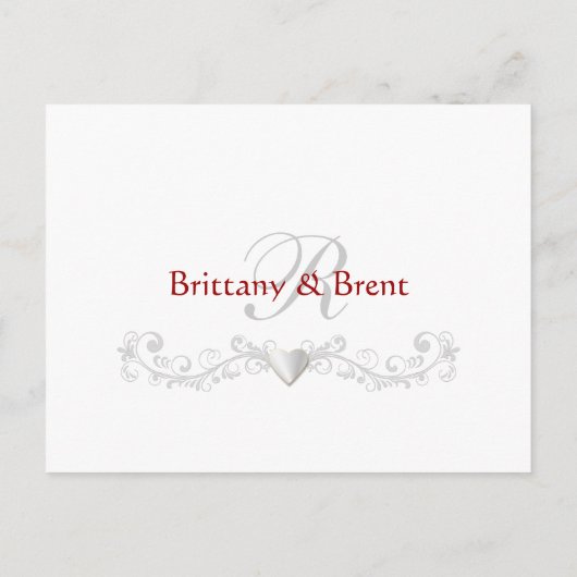 Huwelijksuitnodiging Sample Briefkaart (Achterkant)