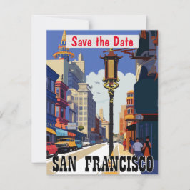 Huwelijksuitnodiging San Francisco Kabeltram Save The Date