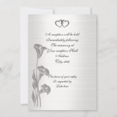 Huwelijksuitnodiging satijn-look calla lelies kaart (Achterkant)