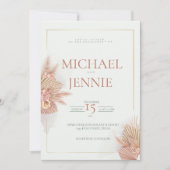 huwelijksuitnodiging sjablonen kaart (Voorkant)