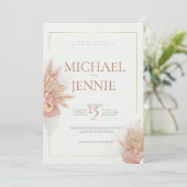 huwelijksuitnodiging sjablonen kaart (Staand voorkant)