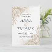 huwelijksuitnodiging sjablonen kaart (Staand voorkant)