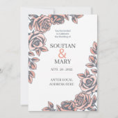 huwelijksuitnodiging sjablonen kaart (Voorkant)