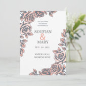 huwelijksuitnodiging sjablonen kaart (Staand voorkant)