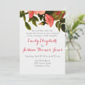 Huwelijksuitnodiging Sjabloon  Bloem Custom Kaart (Staand voorkant)