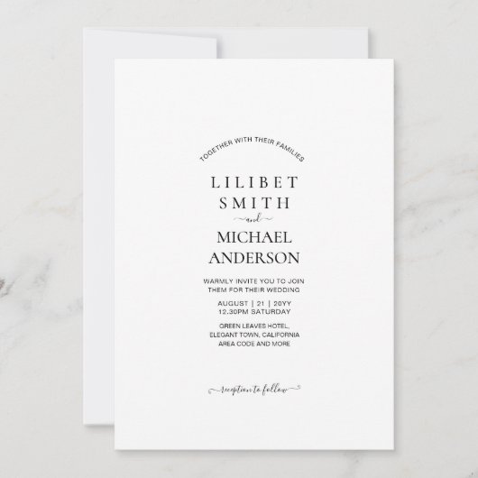 Huwelijksuitnodiging sjabloon - eigen afbeelding t (Voorkant)