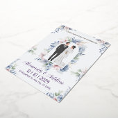 Huwelijksuitnodiging Sjabloon, Printable Wedding Folie Uitnodiging (Gedraaid)