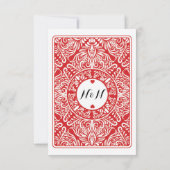 Huwelijksuitnodiging Speelkaart Aas Harten RSVP (Achterkant)