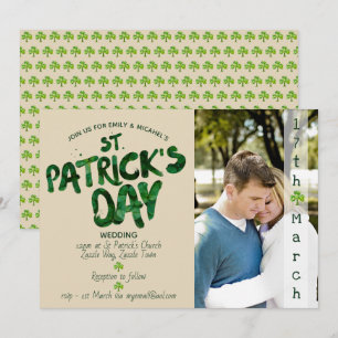 Huwelijksuitnodiging St. Patrick's Day - VOEG FOTO Kaart