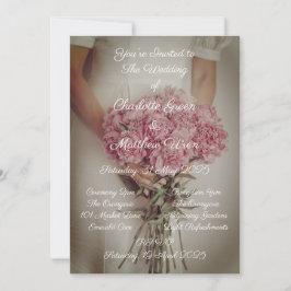 Huwelijksuitnodiging  stijl Floral Elegant Kaart