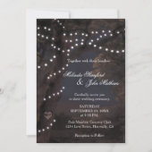 huwelijksuitnodiging | String Lights Kaart (Voorkant)