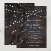 huwelijksuitnodiging | String Lights Kaart (Voorkant / Achterkant)