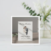 Huwelijksuitnodiging Template met Romantisch Paar Kaart (Staand voorkant)