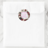 Huwelijksuitnodiging Template Ronde Sticker (Tas)