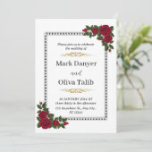 huwelijksuitnodiging | Tijdloos en  Kaart (Staand voorkant)