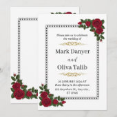 huwelijksuitnodiging | Tijdloos en  Kaart (Voorkant / Achterkant)