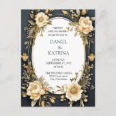 huwelijksuitnodiging uitnodiging briefkaart (Voorkant)