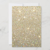 Huwelijksuitnodiging - Uw dag Gold Glitter Kaart (Achterkant)