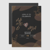 Huwelijksuitnodiging van Ahmed & Aya Magnetische Uitnodiging (Voorkant / Achterkant)