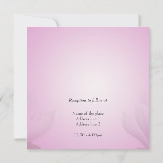 huwelijksuitnodiging van bruid- en bruinouders kaart (Achterkant)