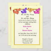 huwelijksuitnodiging van bruid- en bruinouders; kaart (Voorkant / Achterkant)