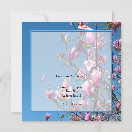 huwelijksuitnodiging van bruid- en bruinouders kaart (Achterkant)