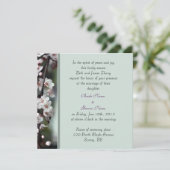 huwelijksuitnodiging van de ouders van bride kaart (Staand voorkant)