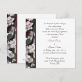 huwelijksuitnodiging van de ouders van bride kaart (Voorkant / Achterkant)