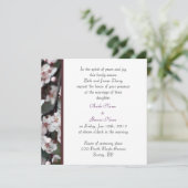 huwelijksuitnodiging van de ouders van bride kaart (Staand voorkant)