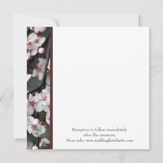 huwelijksuitnodiging van de ouders van bride kaart (Achterkant)