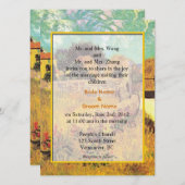 huwelijksuitnodiging van de ouders van bruid en gr kaart (Voorkant / Achterkant)