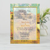 huwelijksuitnodiging van de ouders van bruid en gr kaart (Staand voorkant)