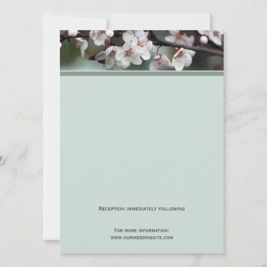 huwelijksuitnodiging van het paar kaart (Achterkant)