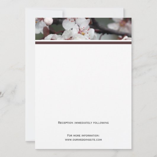 huwelijksuitnodiging van het paar kaart (Achterkant)