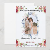 huwelijksuitnodiging Verenigd in Liefde Kaart (Voorkant / Achterkant)