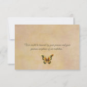 huwelijksuitnodiging vlinders RSVP (Achterkant)