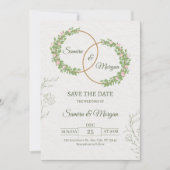 huwelijksuitnodiging voor bloemen kaart (Voorkant)