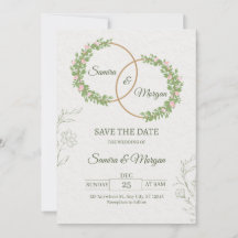 huwelijksuitnodiging voor bloemen