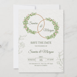 huwelijksuitnodiging voor bloemen kaart