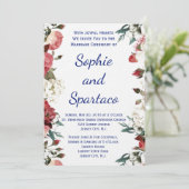 huwelijksuitnodiging voor bloemen kaart (Staand voorkant)