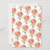 Huwelijksuitnodiging voor bruidsfeest rond de klok kaart (Achterkant)