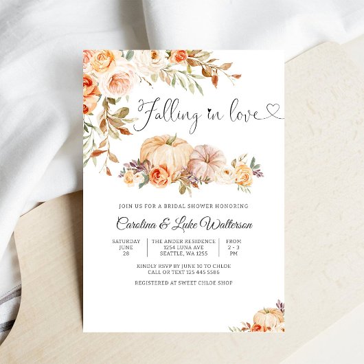 Huwelijksuitnodiging voor een bruidsfeest in de he kaart