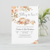 Huwelijksuitnodiging voor een bruidsfeest in de he kaart (Staand voorkant)