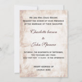 huwelijksuitnodiging voor een zonnebloem kaart (Achterkant)