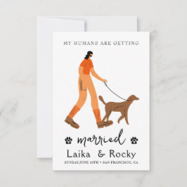 Huwelijksuitnodiging voor honden save the date