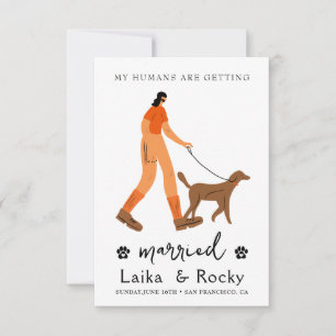Huwelijksuitnodiging voor honden save the date