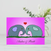 huwelijksuitnodiging voor 'liefhebbers' kaart (Staand voorkant)